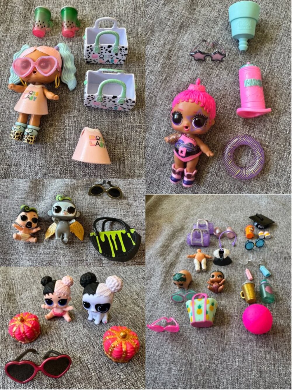 LOL Surprise Bundle: Boss Lady, Splishspalsh, Lil Bhaddie, Heart Barker Pet Baby